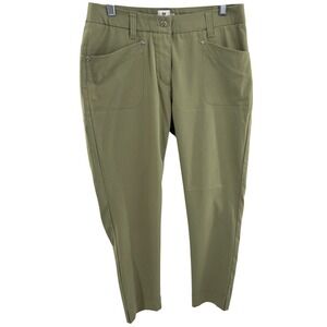 Daily Sports Olive Green Golf Pants Womens Size 8 Swedish Design Tapered Leg